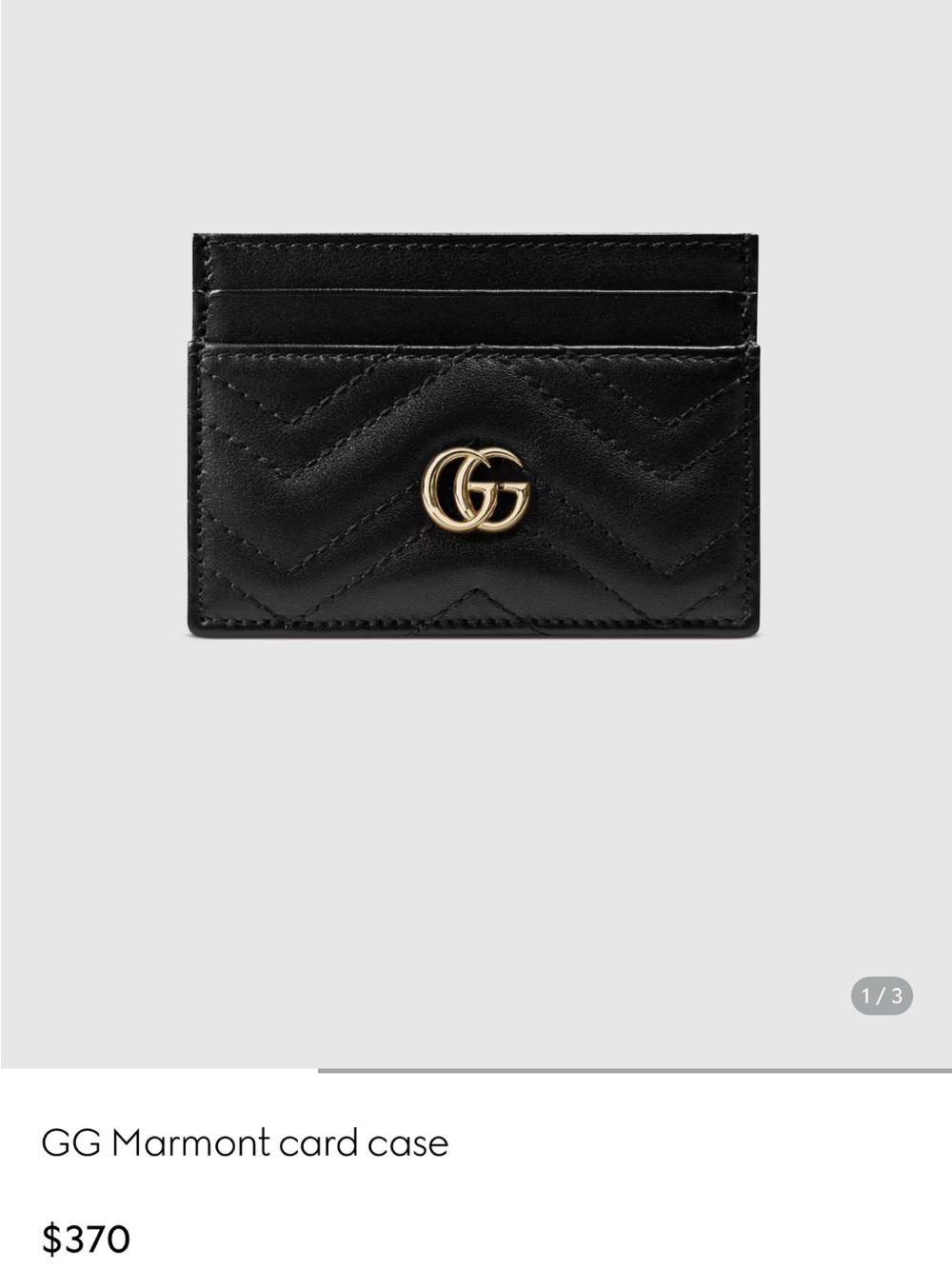 Gucci Black GG Marmont Quilted Leather Card Case - Picture 8 of 8